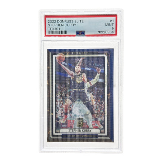 Stephen Curry 2022-23 Panini Donruss Elite Titlist #1 PSA 9