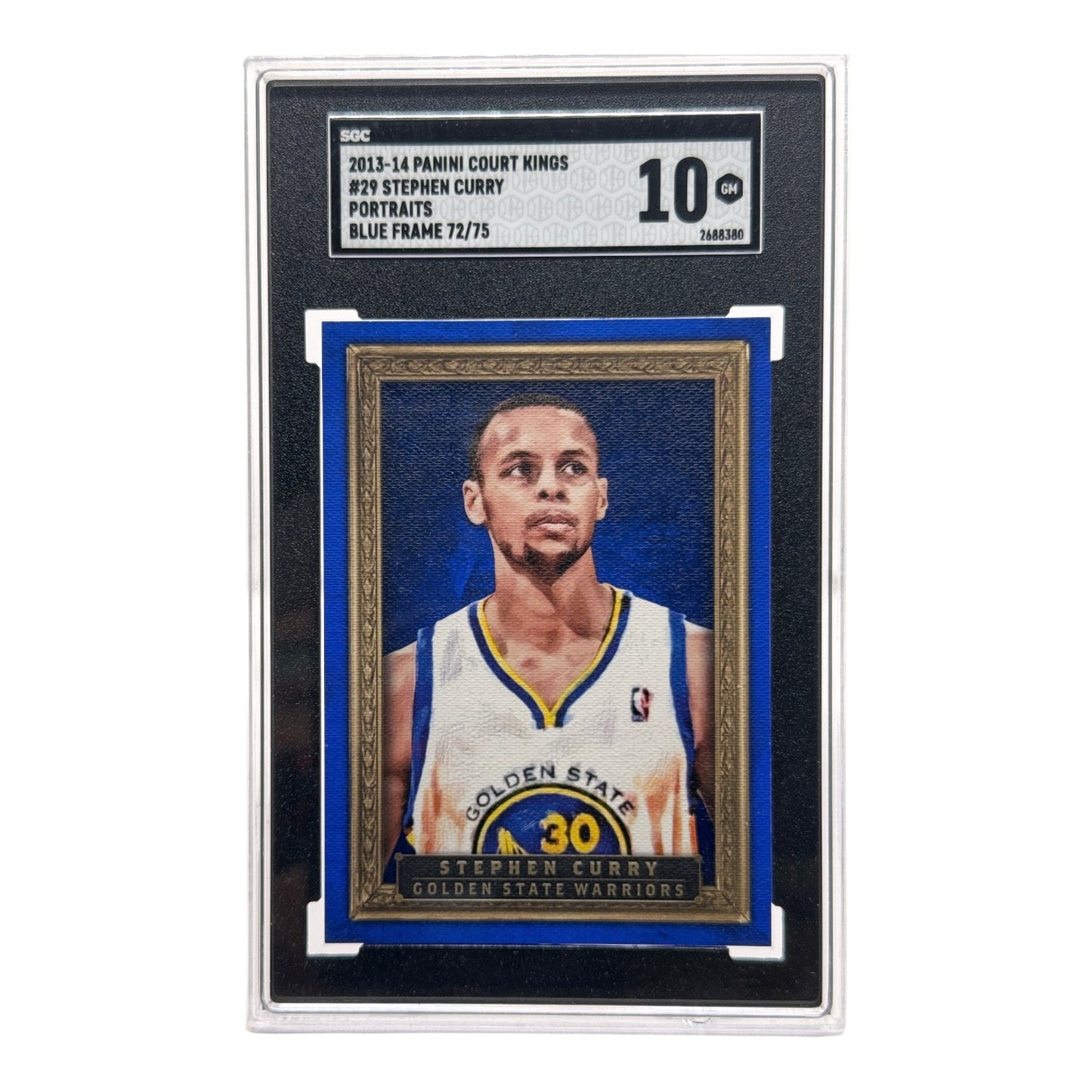 Stephen Curry 2013-14 Panini Court Kings Portraits Blue Frame 72/75 #29 SGC 10