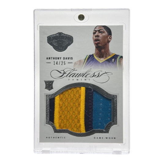 Anthony Davis 2013-14 Panini Flawless Game Worn Patch Rookie RC 14/25 #8