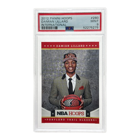 Damian Lillard 2012-13 Panini Hopps International Rookie RC #280 PSA 9