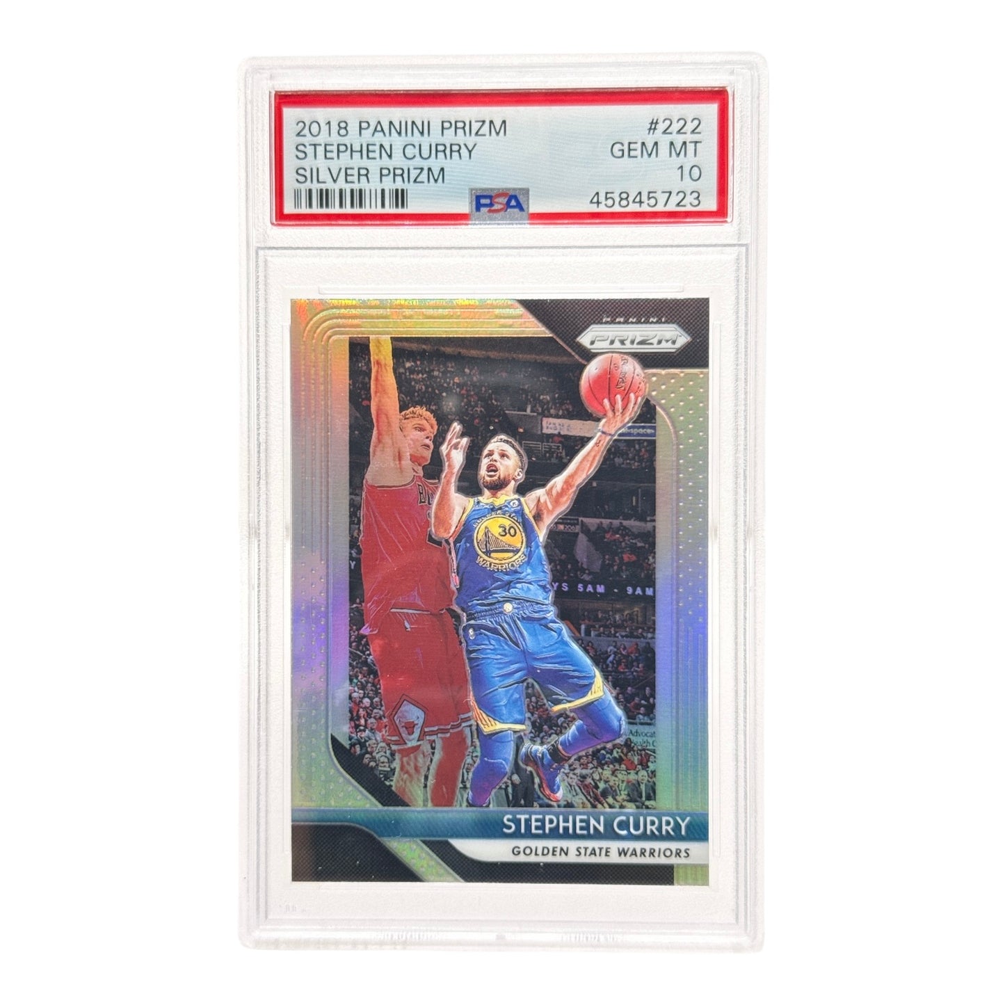 Stephen Curry 2018-19 Panini Prizm Silver #222 PSA 10