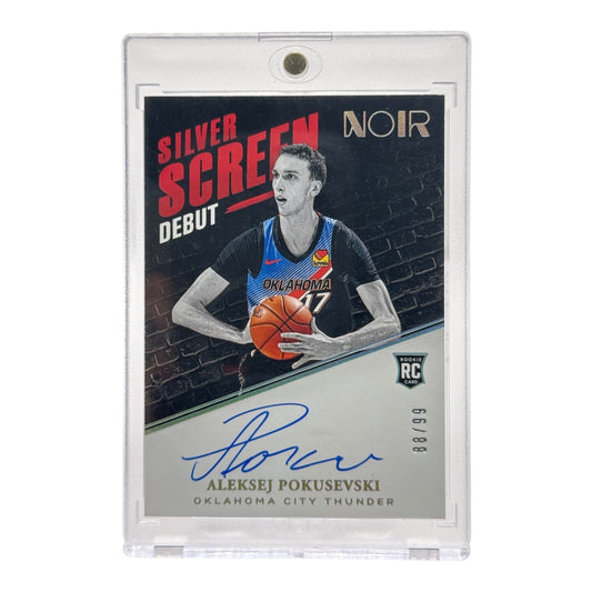 Aleksej Pokusevski 2020-21 Panini Noir Silver Screen Debut Auto Rookie RC 88/99 #SS-APK