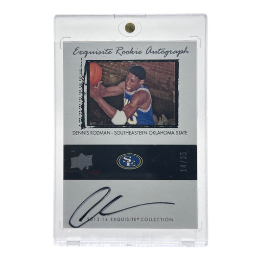 Dennis Rodman 2013-14 Upper Deck Exquisite Rookie Auto 14/35 #78-RO