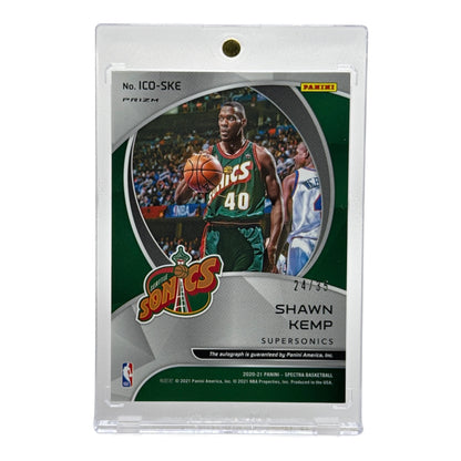 Shawn Kemp 2020-21 Panini Spectra Icons Auto 24/35 #ICO-SKE