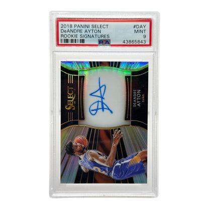 DeAndre Ayton 2018-19 Panini Select Rookie Signatures RC Auto 116/199 #RS-DAY PSA 9