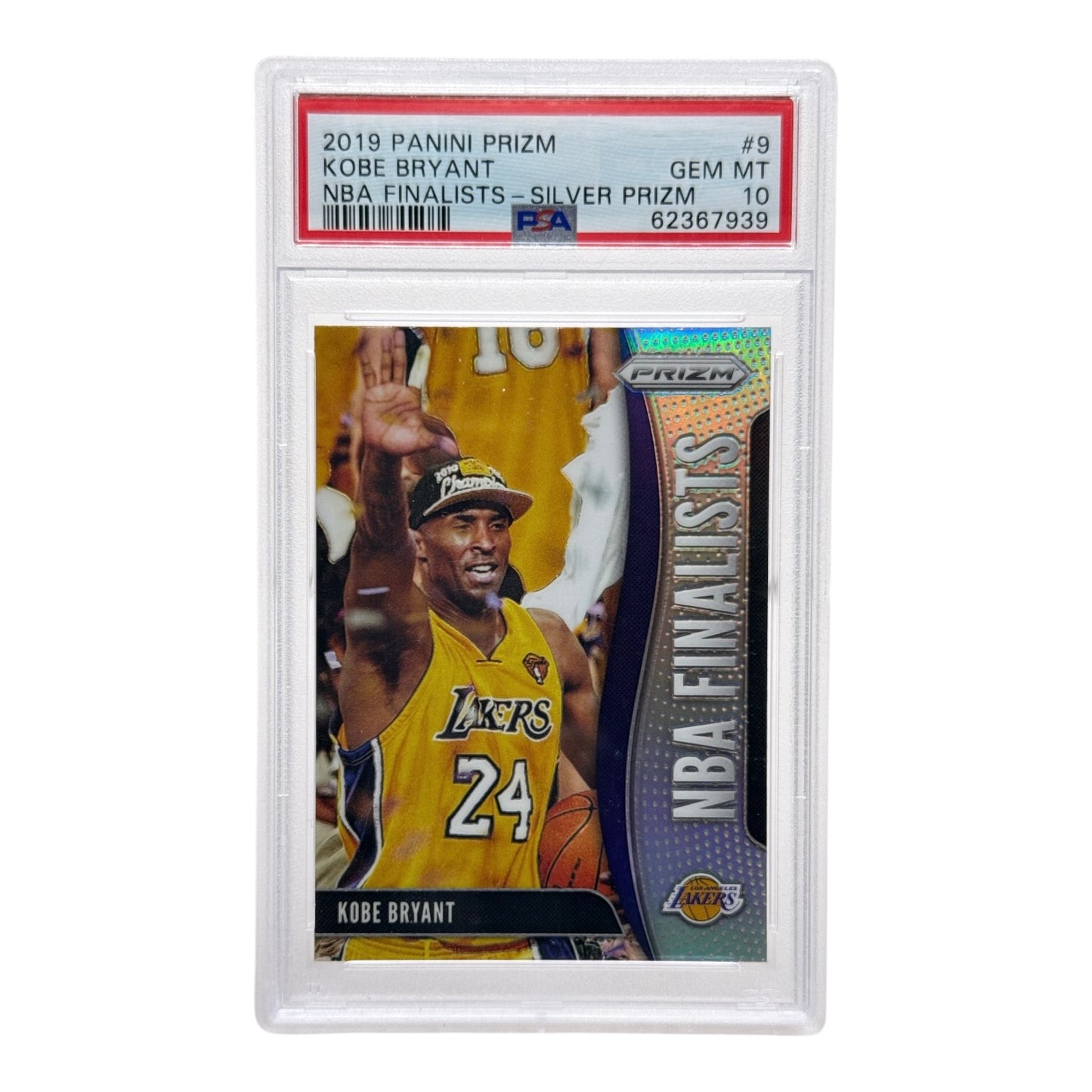 Kobe Bryant 2019-20 Panini Prizm NBA Finalists Silver #9 PSA 10