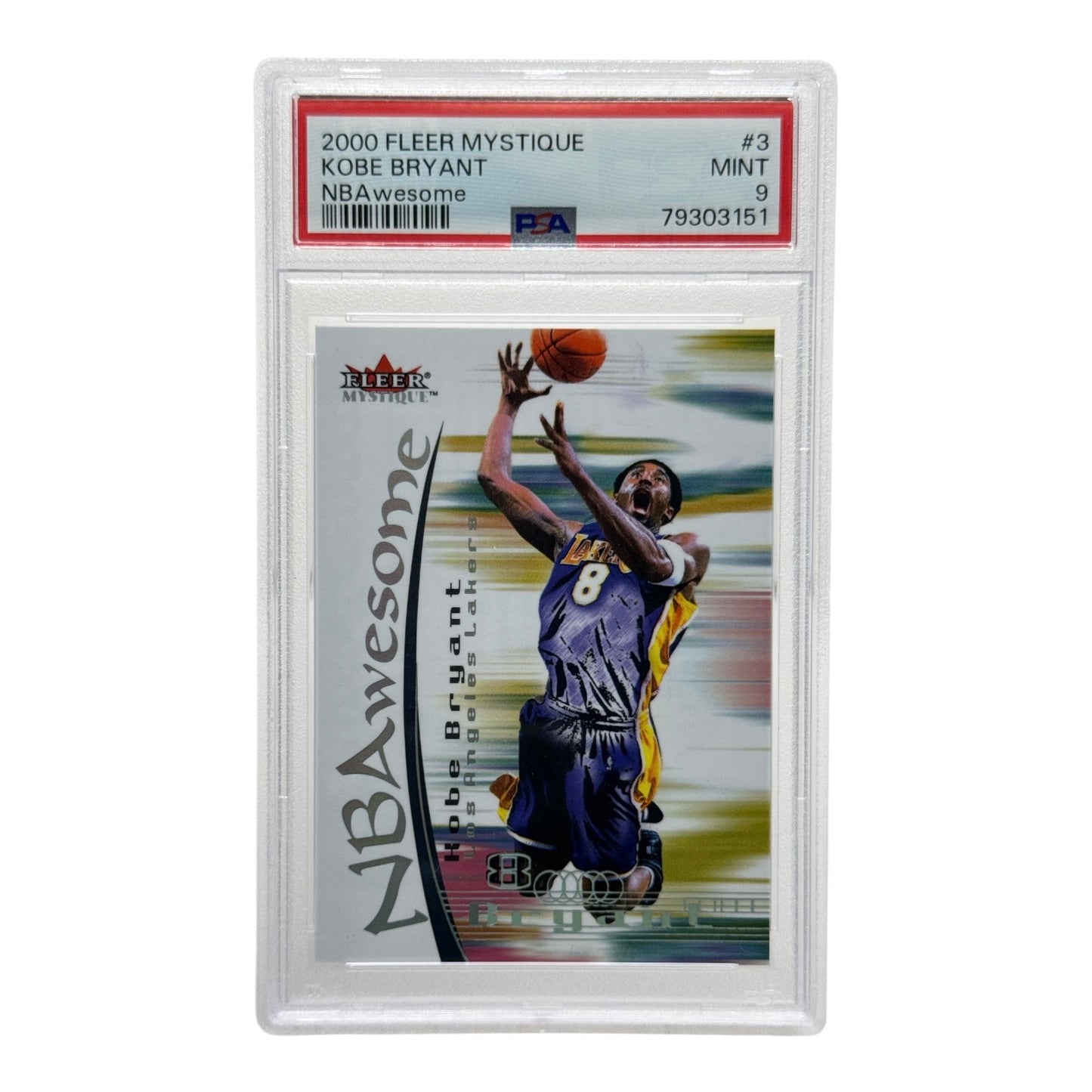 Kobe Bryant 2000 Skybox Fleer Mystique NBAwesome #3 PSA 9