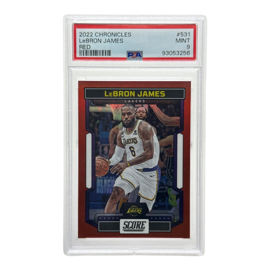 Lebron James 2022 Panini Chronicles Red 042/149 #531 PSA 9