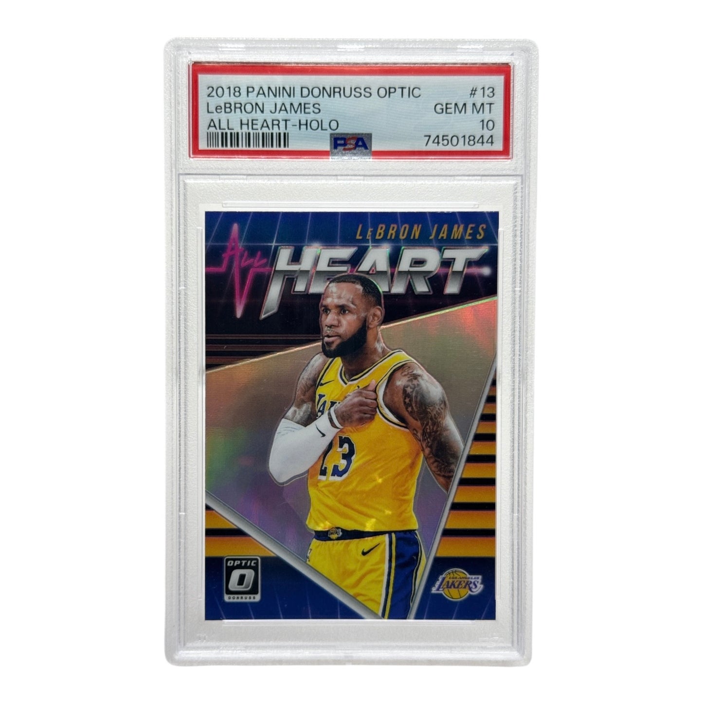 Lebron James 2018-19 Panini Donruss Optic All Heart Holo #13 PSA 10