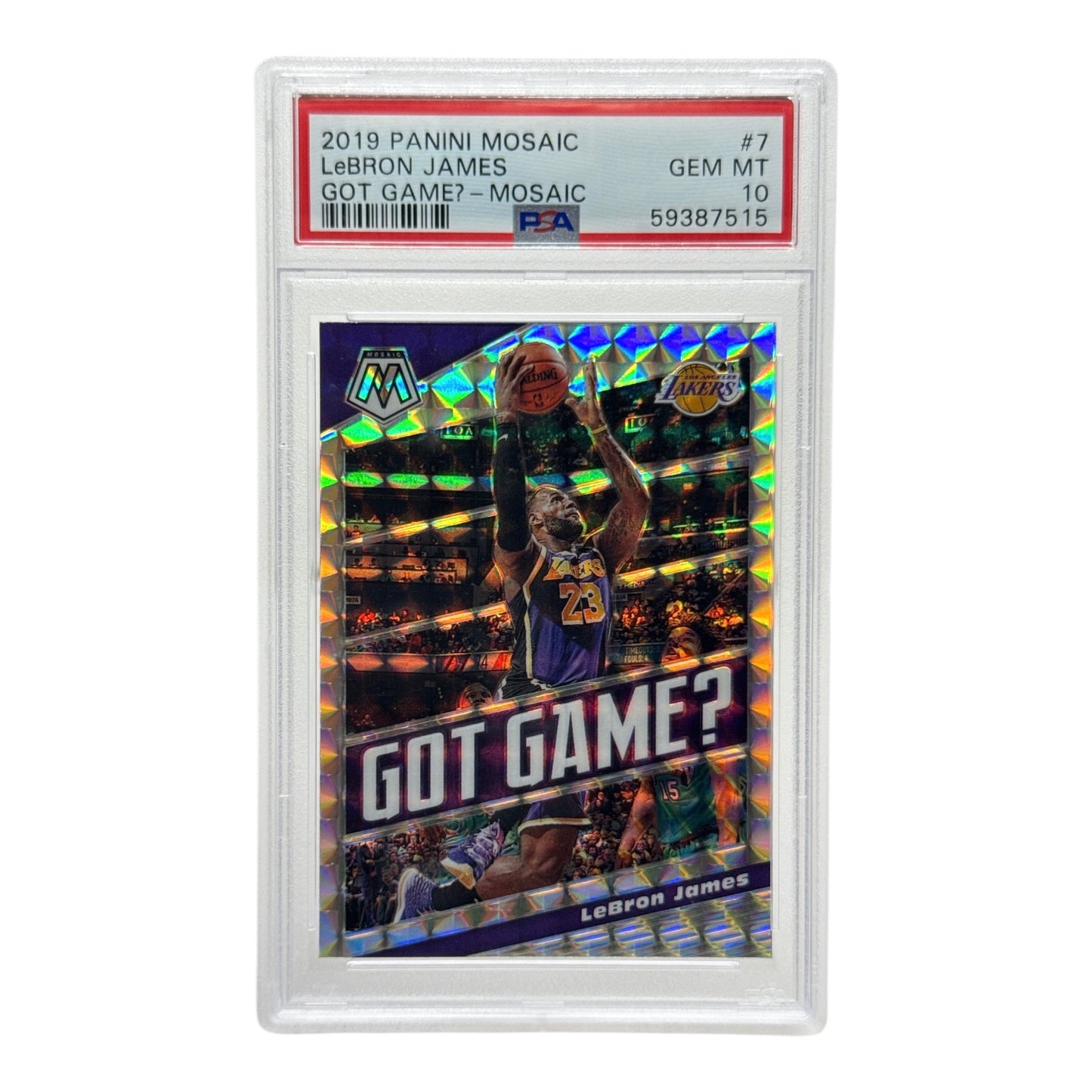 Lebron James 2019-20 Panini Mosaic Got Game #7 PSA 10