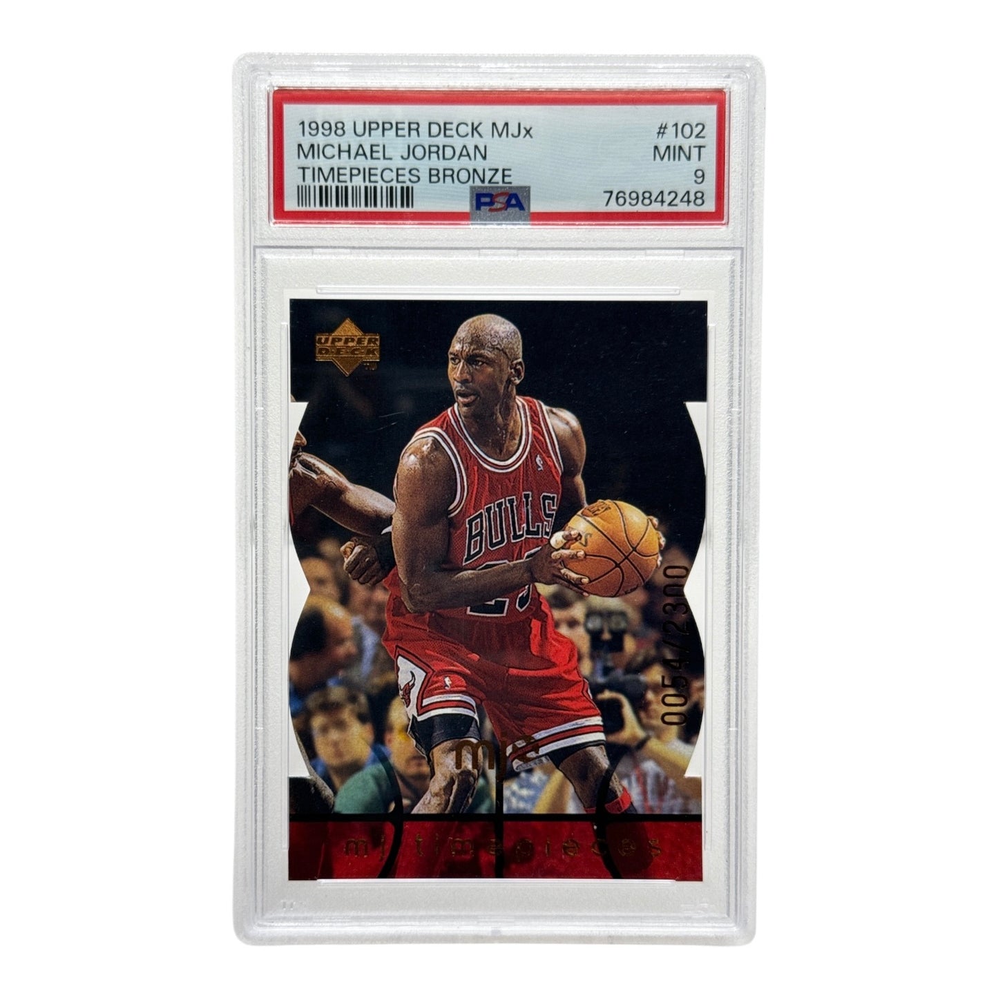 Michael Jordan 1998-99 Upper Deck MJx Timepieces Bronze 0054/2300 #102 PSA 9