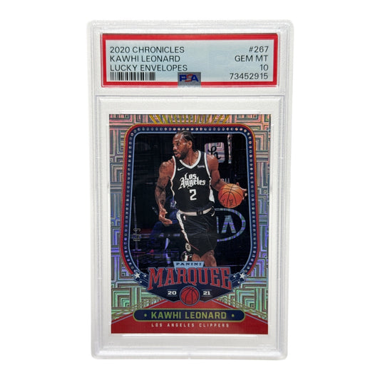 Kawhi Leonard 2020-21 Panini Chronicles Lucky Envelopes #267 PSA 10