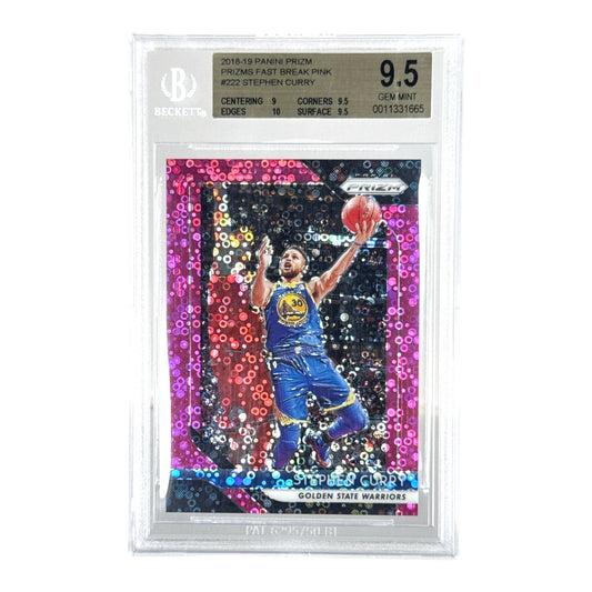 Stephen Curry 2018-19 Panini Prizm Fastbreak Pink 06/50 BGS 9.5