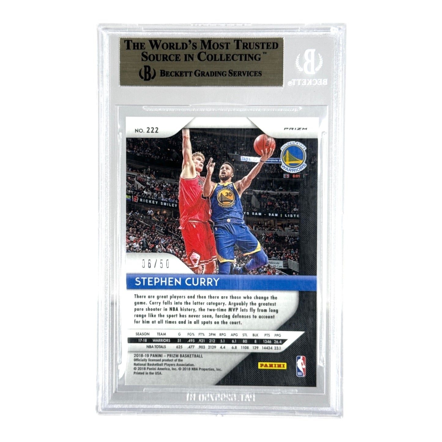 Stephen Curry 2018-19 Panini Prizm Fastbreak Pink 06/50 BGS 9.5