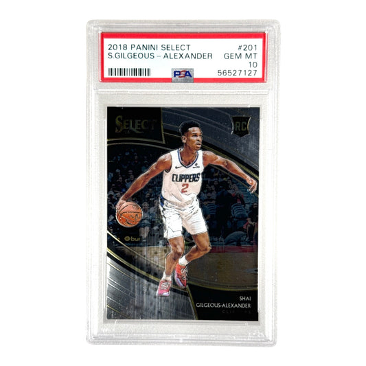 Shai Gilgeous Alexander 2018-19 Panini Select Rookie RC Courtside #201 PSA 10