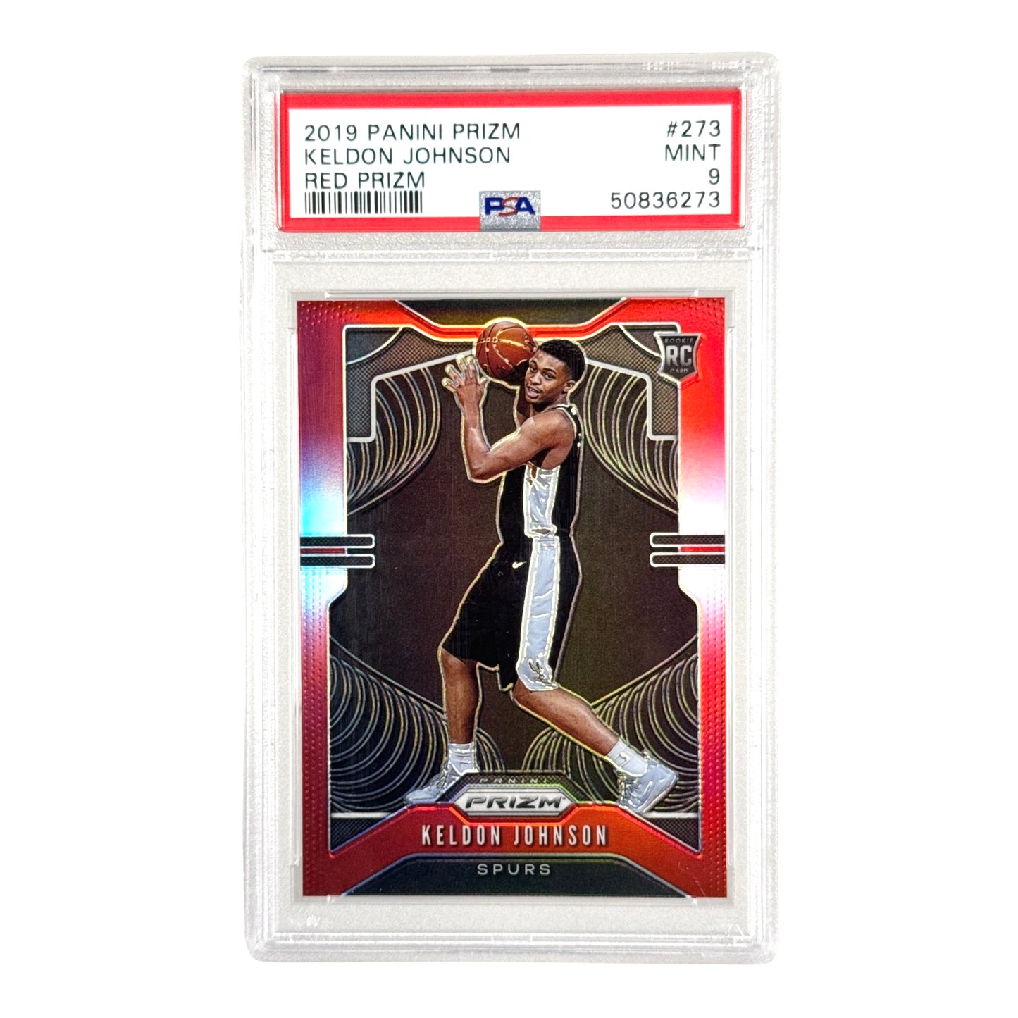 Keldon Johnson 2019-20 Panini Prizm Rookie RC Red 270/299 PSA 9