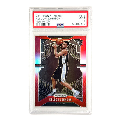 Keldon Johnson 2019-20 Panini Prizm Rookie RC Red 014/299 PSA 9