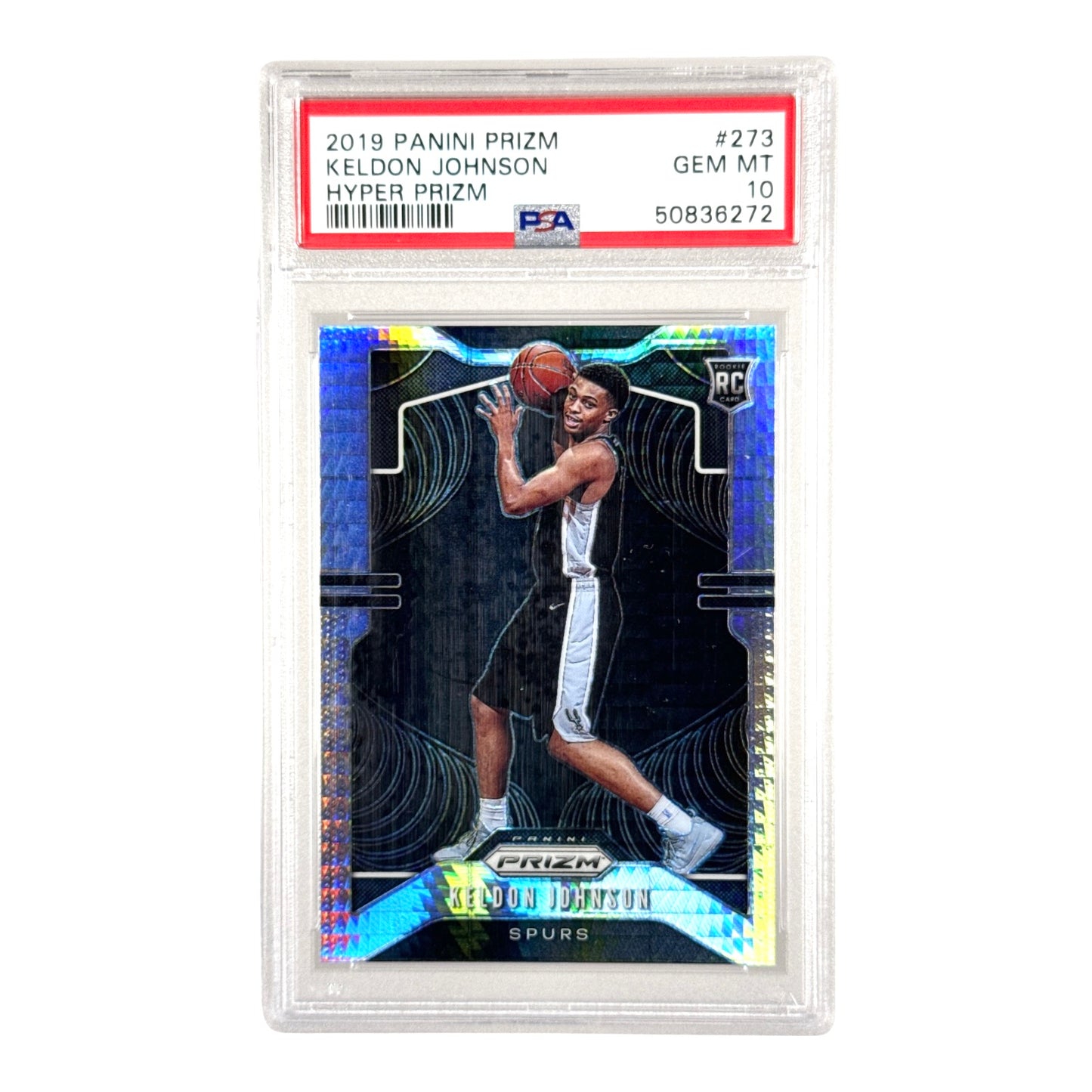 Keldon Johnson 2019-20 Panini Prizm Rookie RC Hyper #273 PSA 10