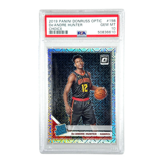 Deandre Hunter 2019-20 Panini Donruss Optic Choice Rookie RC #198 PSA 10