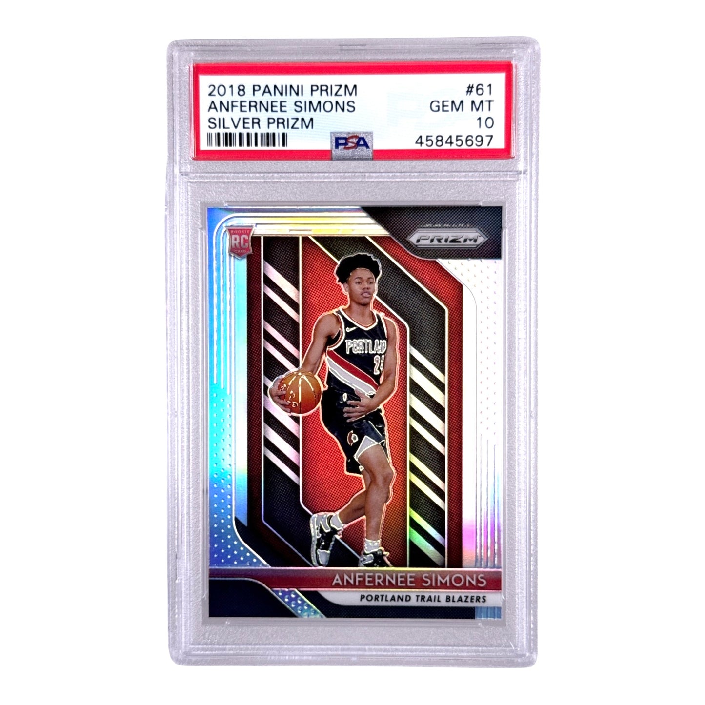 Anfernee Simons 2018-19 Panini Prizm Silver Rookie RC #61 PSA 10