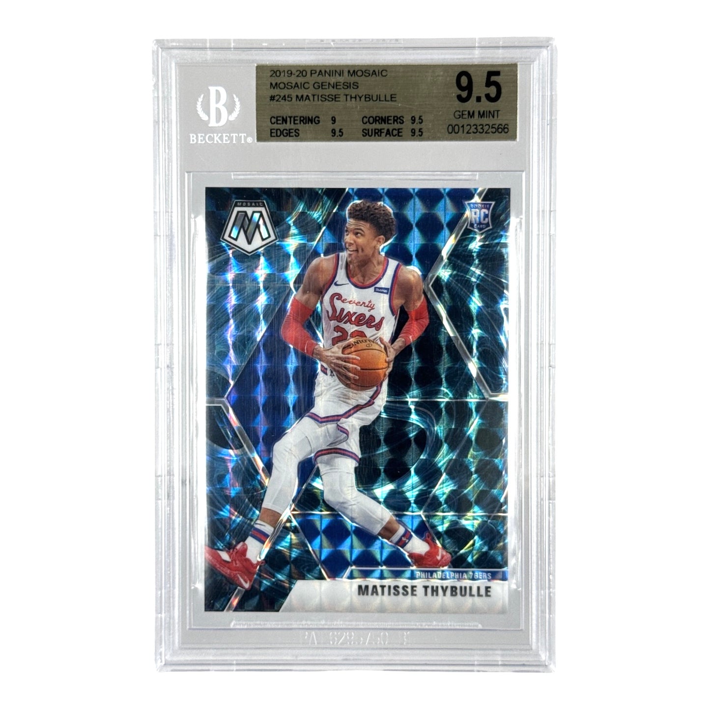 Matisse Thybulle 2019-20 Panini Mosaic Rookie RC Genesis #245 BGS 9.5