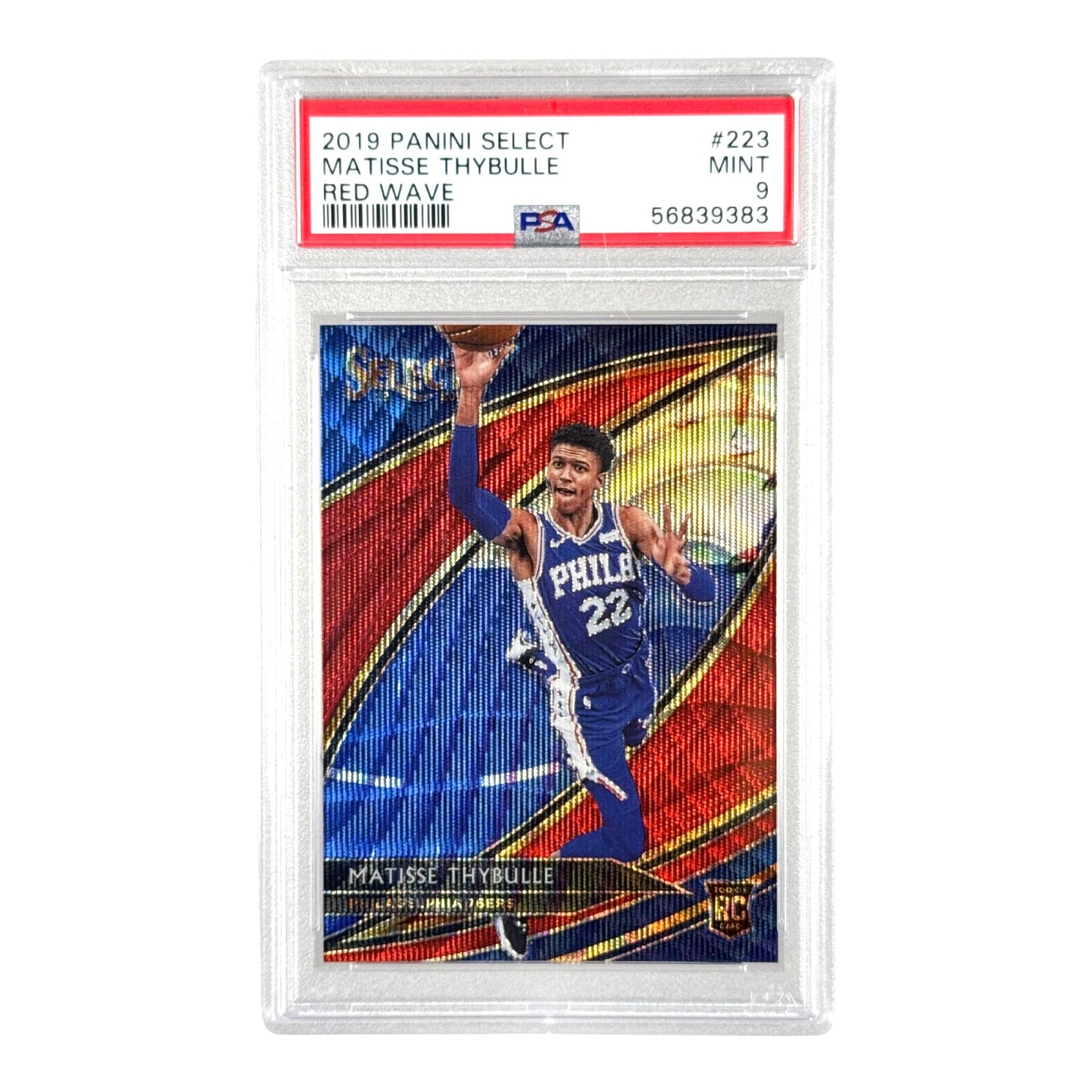 Matisse Thybulle 2019-20 Panini Select Rookie RC Courtside Red Wave #223 PSA 9