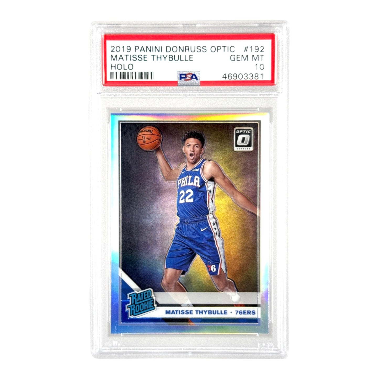 Matisse Thybulle 2019-20 Panini Donruss Optic Rookie RC Holo #192 PSA 10