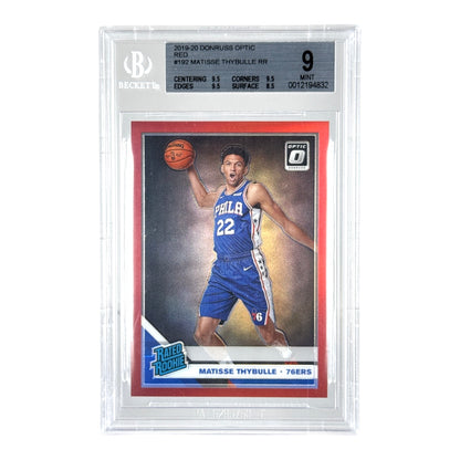 Matisse Thybulle 2019-20 Panini Donruss Optic Rookie RC Red 58/99 #192 BGS 9