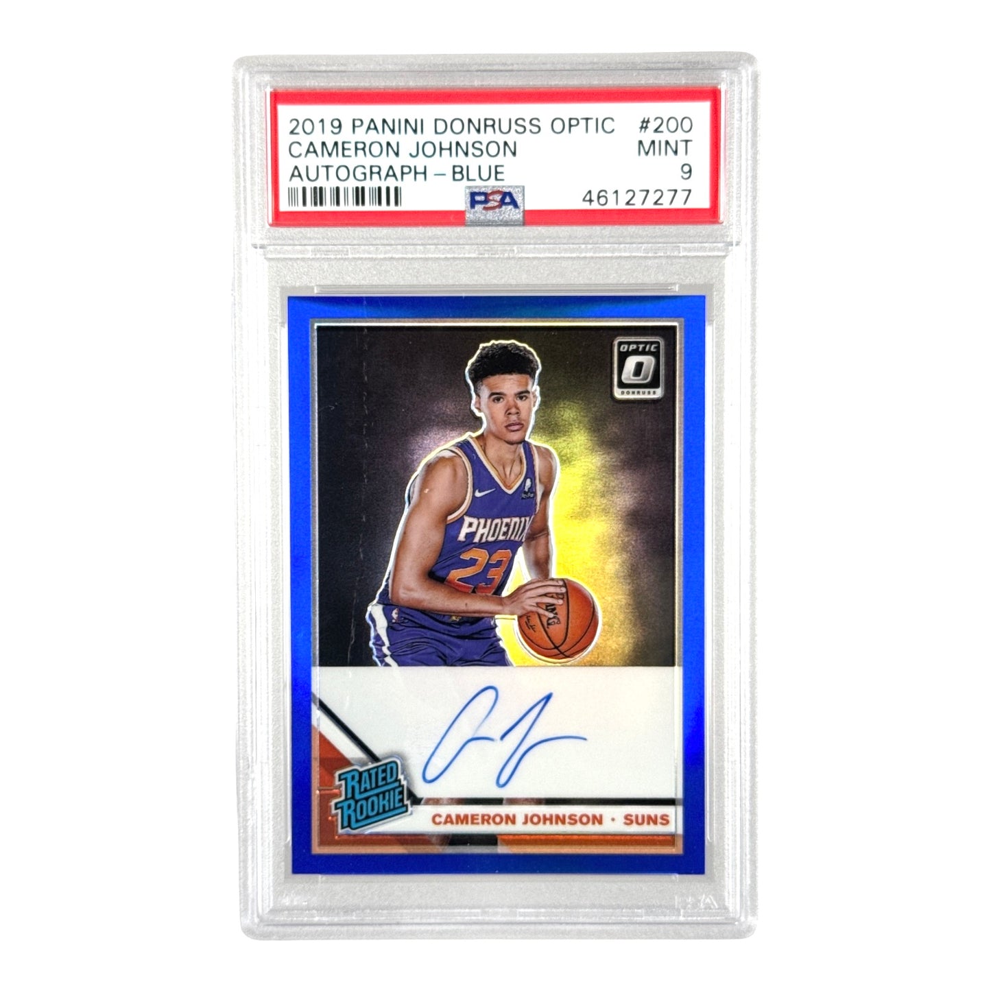 Cameron Johnson 2019-20 Panini Donruss Optic Auto Rookie RC Blue 07/49 #200 PSA 9