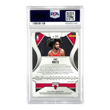 Coby White 2019-20 Panini Prizm Rookie RC Red 039/299 #253 PSA 10