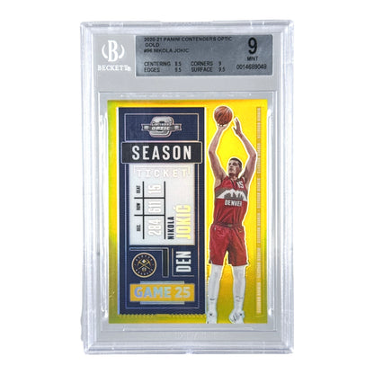 Nikola Jokic 2020-21 Panini Contenders Optic Gold 03/10 #96 BGS 9