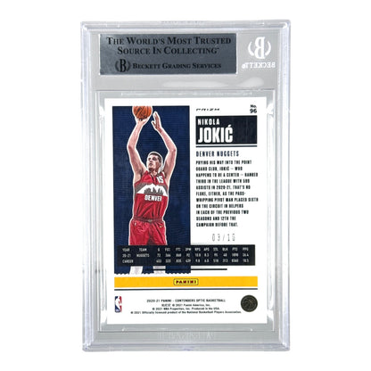 Nikola Jokic 2020-21 Panini Contenders Optic Gold 03/10 #96 BGS 9