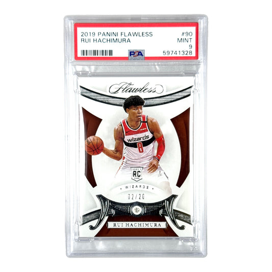 Rui Hachimura 2019-20 Panini Flawless Diamond Bronze 02/20 Rookie RC #90 PSA 9