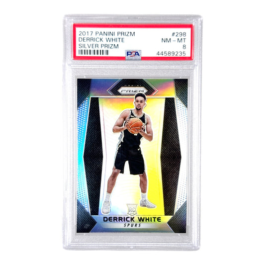 Derrick White 2017-18 Panini Prizm Rookie RC Silver #298 PSA 8