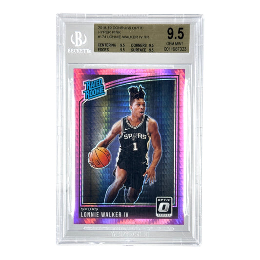 Lonnie Walker 2018-19 Panini Donruss Optic Hyper Pink Rookie RC #174 BGS 9.5