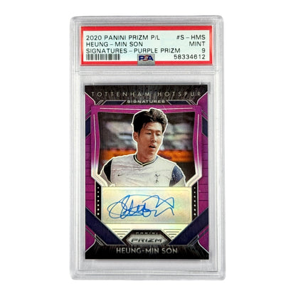 Heung Min Son 2020-21 Panini Prizm EPL English Premier League Auto Purple 67/99 #S-HMS PSA 9