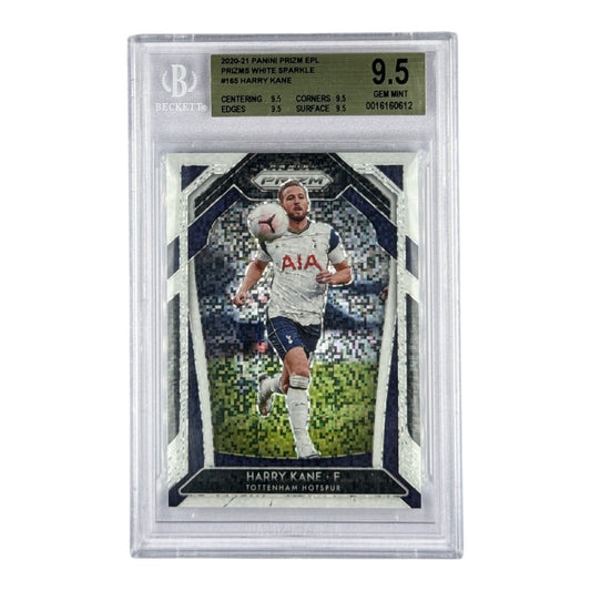 Harry Kane 2020-21 Panini Prizm EPL English Premier League White Sparkle #165 BGS 9.5