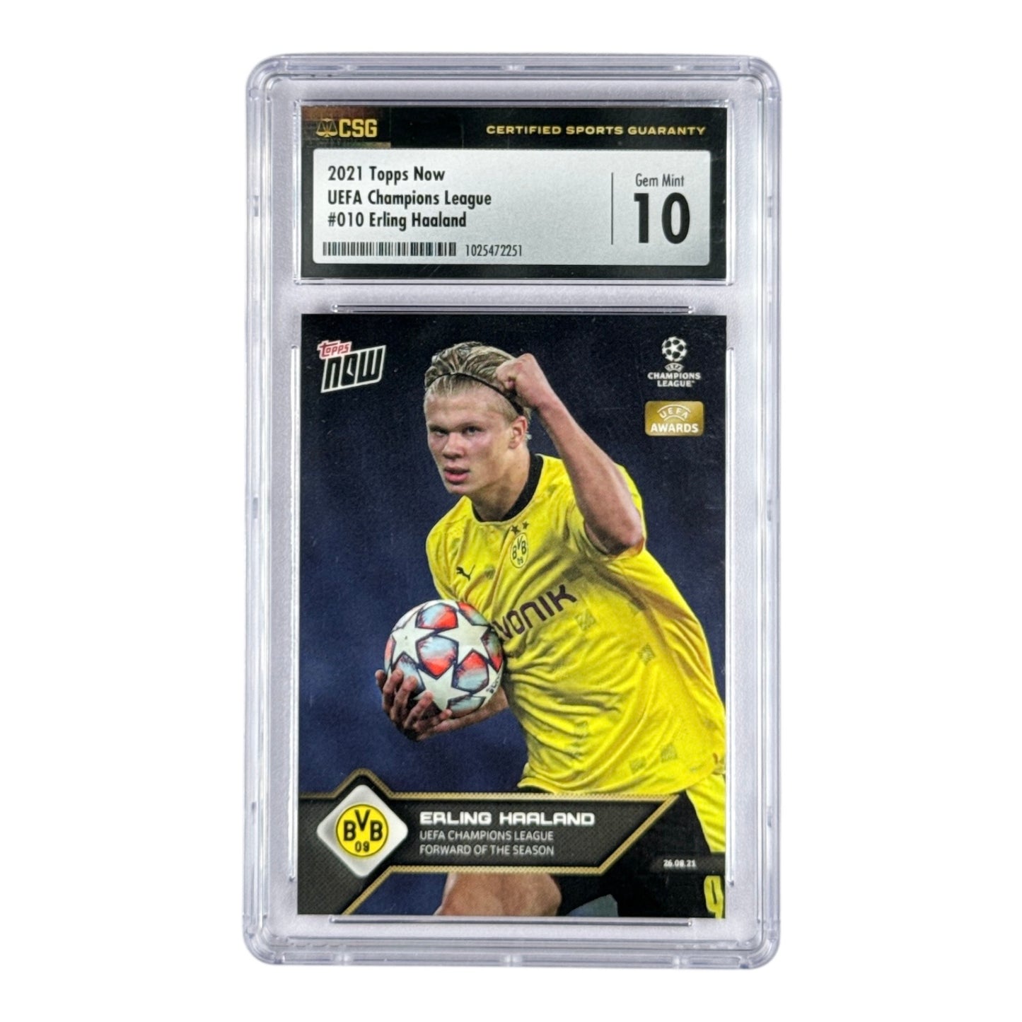 Erling Haaland 2021-22 Topps Now UEFA Champion League #010 CSG 10