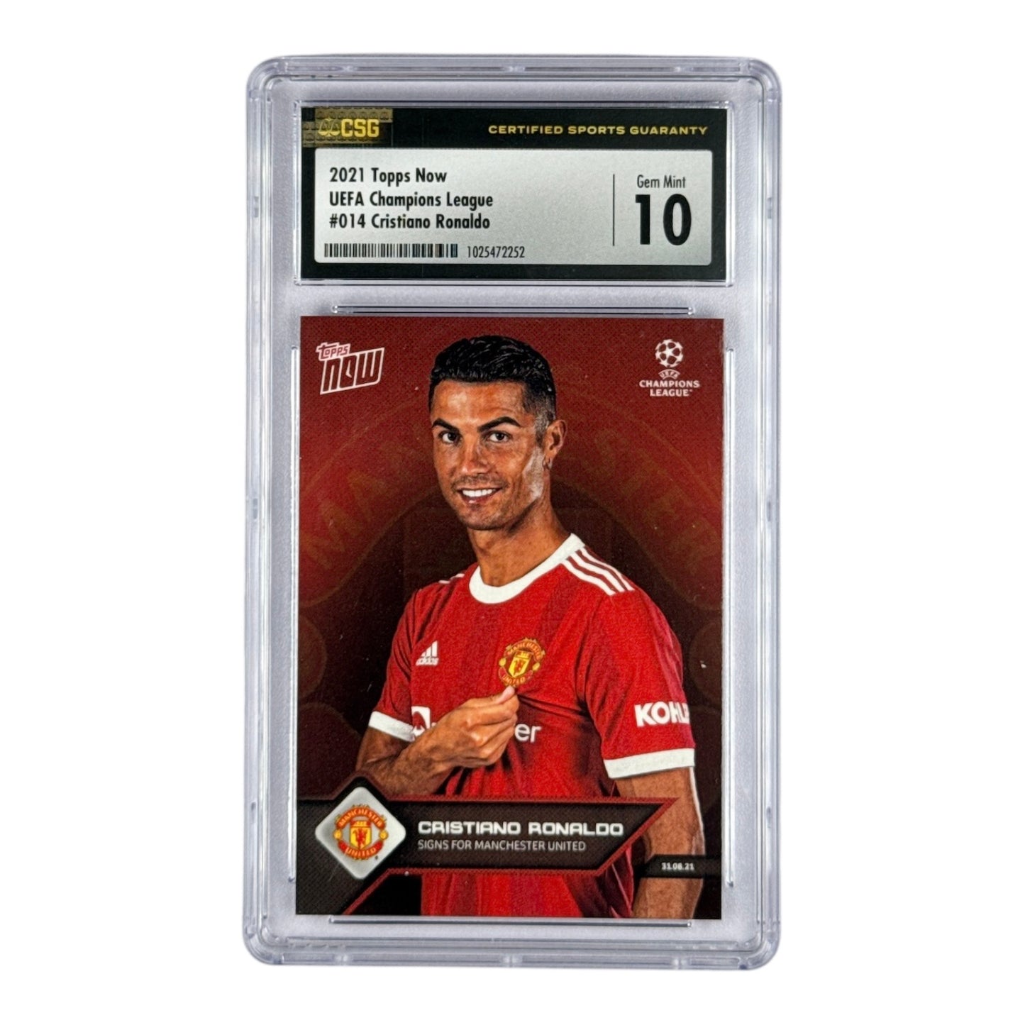 Cristiano Ronaldo 2021-22 Topps Now UEFA Champions League #014 CSG 10