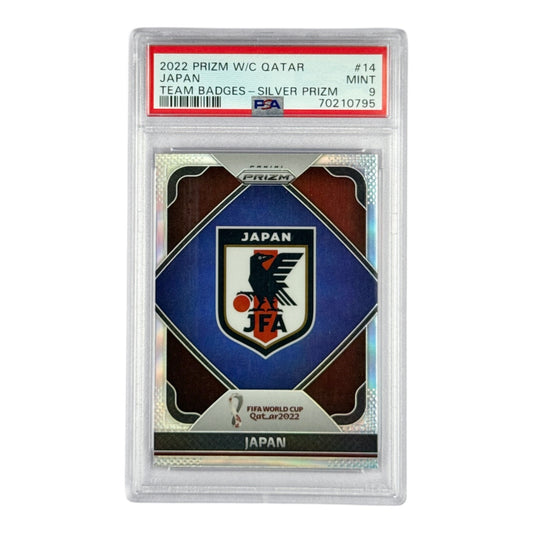 Japan 2022 Panini Prizm World Cup Team Logo Badges Silver #14 PSA 9