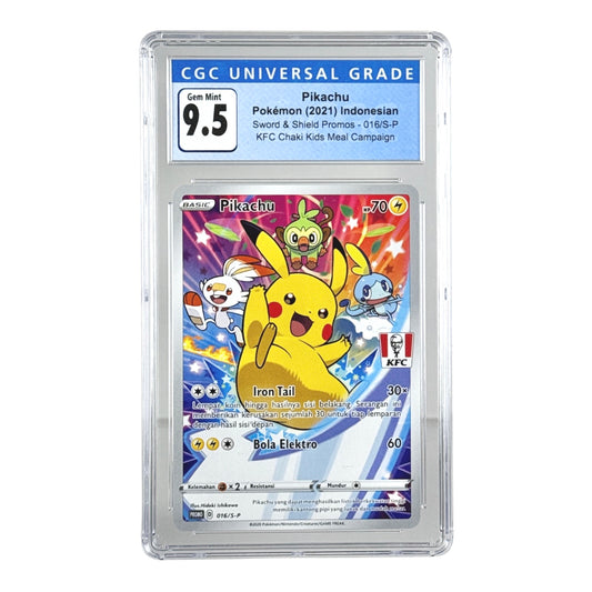 Pikachu 2021 Pokemon Indonesian Sword & Shield KFC Promo #016 CGC 9.5