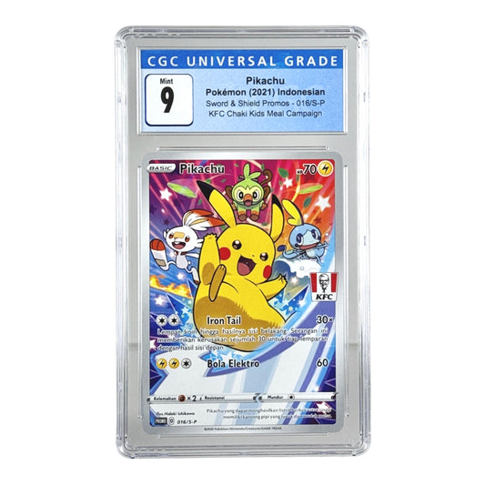 Pikachu 2021 Pokemon Indonesian Sword & Shield KFC Promo #016 CGC 9