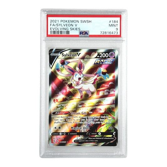 Sylveon V 2021 Pokemon English SWSH Evolving Skies #184 PSA 9