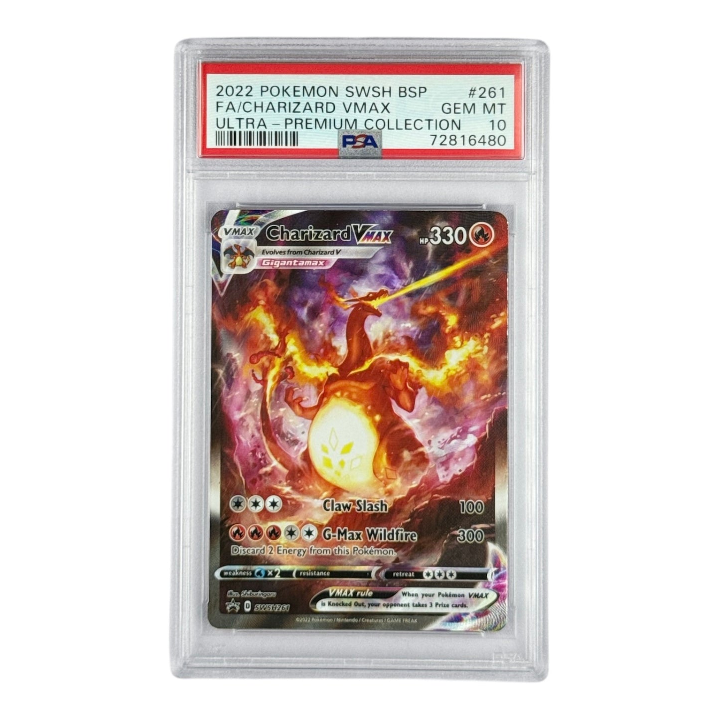 Charizard Vmax 2022 Pokemon English SWSH Ultra Premium Collection Full Art Promo #261 PSA 10