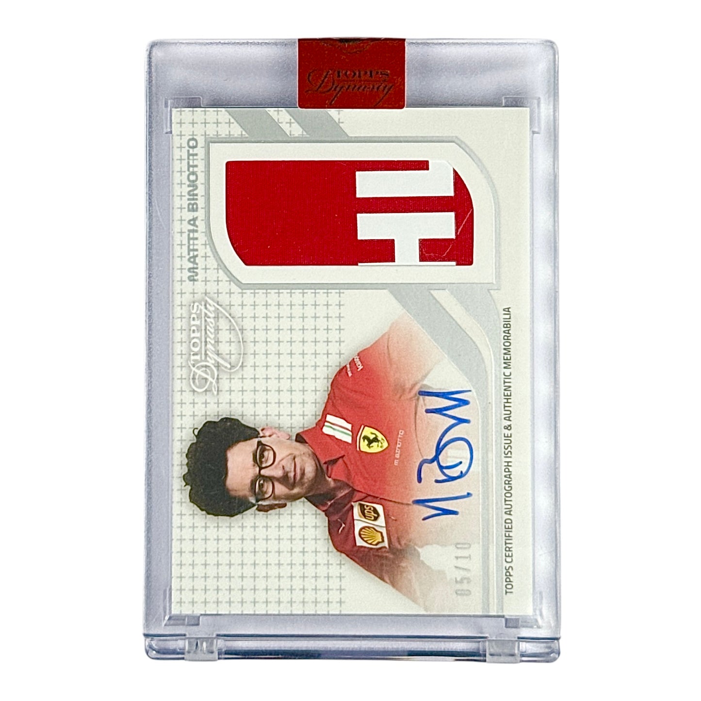 Mattia Binotto 2021 Topps Dynasty F1 Patch Auto 05/10 #DAP-MBI