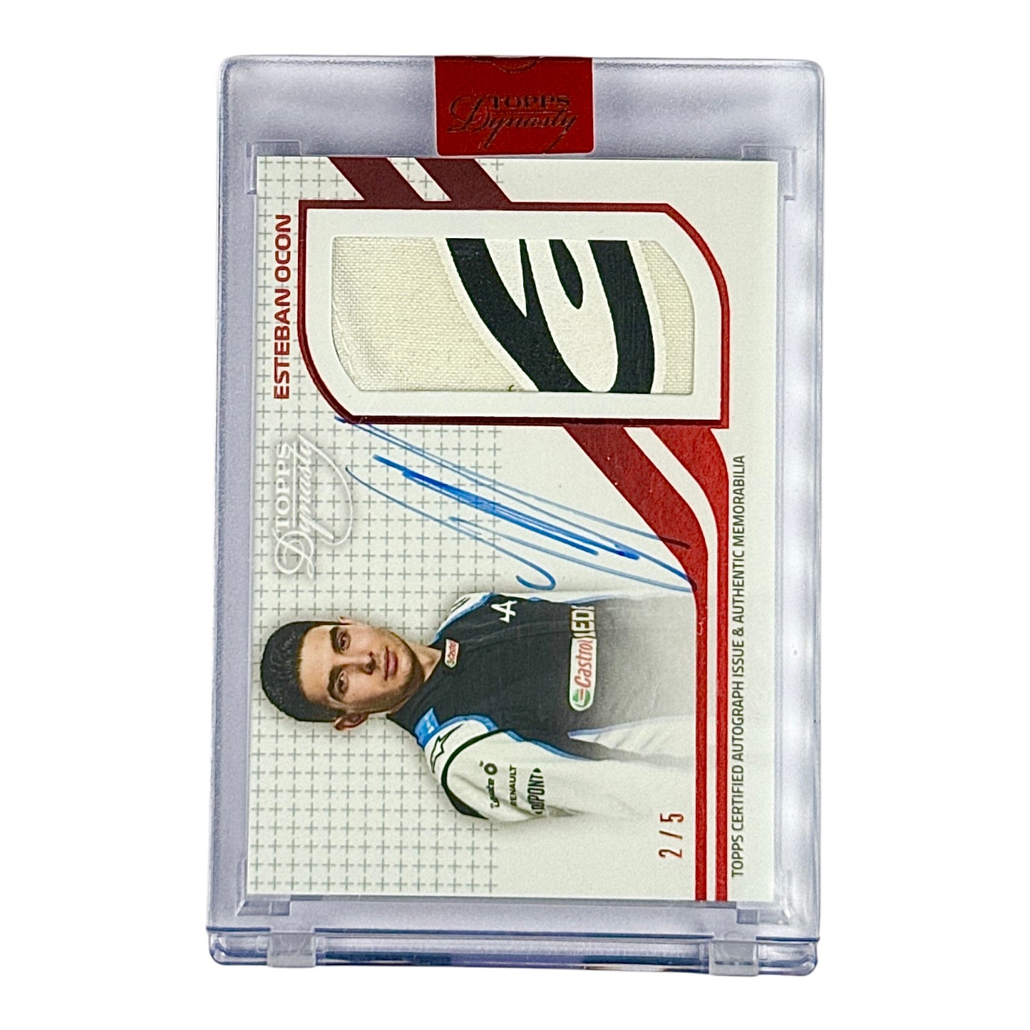 Esteban Ocon 2021 Topps Dynasty F1 Patch Auto 02/5 #DAP-EOII