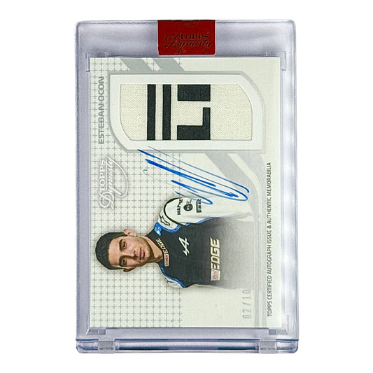 Esteban Ocon 2021 Topps Dynasty F1 Patch Auto 02/10 #DAP-EOIII