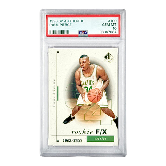 Paul Pierce 1998 Upper Deck SP Authentic Rookie RC 1862/3500 #100 PSA 10