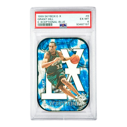 Grant Hill 1999 Skybox E-X E-Exceptional Blue 175/250 #6 PSA 6