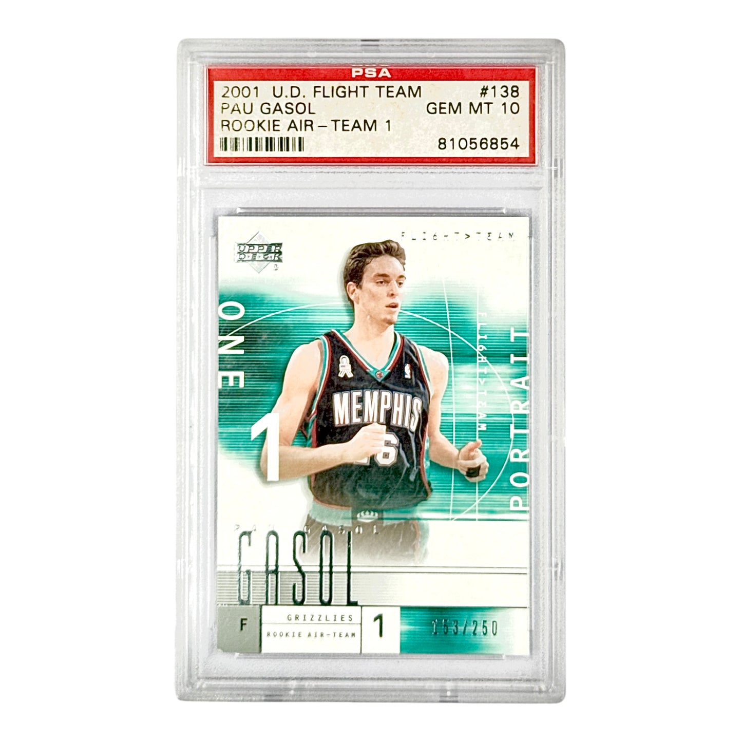 Pau Gasol 2001 Upper Deck Flight Team Rookie RC #138 PSA 10